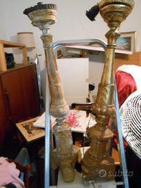 CANDELABRI CHIESA DORATI ANNI 700" LAMPADA BRONZO.