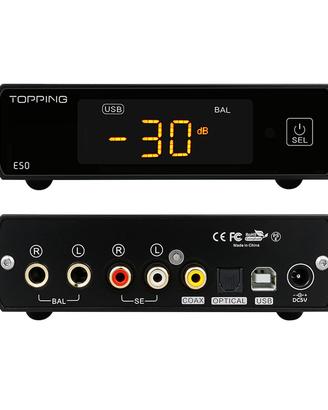 Topping PA5 + DAC E50 + Cavi Bilanciati