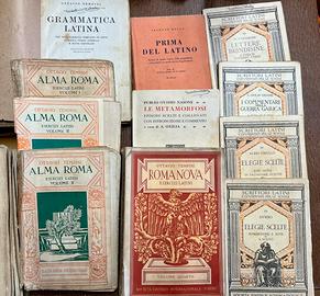 Libri scolastici di latino di epoche diverse