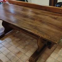 Tavolo 220+100 cm + 2 Panche (NOCE)