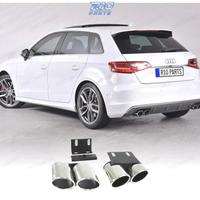 TERMINALI SCARICO AUDI A3 8V 13- LOOK S CROMO