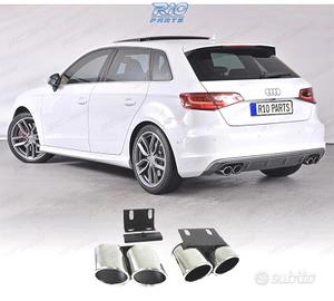 TERMINALI SCARICO AUDI A3 8V 13- LOOK S CROMO