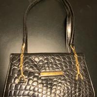 Borsa Vintage Francesco Biasia stampa coccodrillo