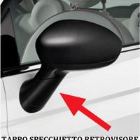 Tappo Nero specchio retrovisore Fiat 500