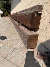 2 Travi in legno massello 6 m - sezione 15x12 cm