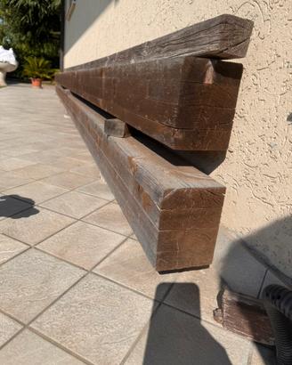 2 Travi in legno massello 6 m - sezione 15x12 cm