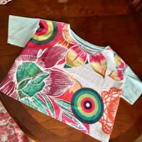 T-shirt Desigual crop, anni 2000