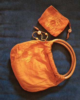 borsetta e mini pochette in stoffa Thun 