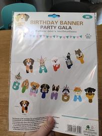 Banner compleanno Happy birthday tema cagnolini