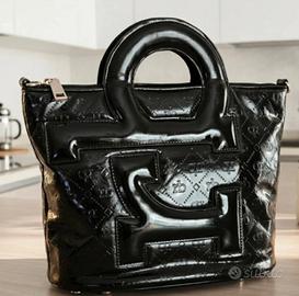 Borsa a mano Rocco Barocco in vernice nera 