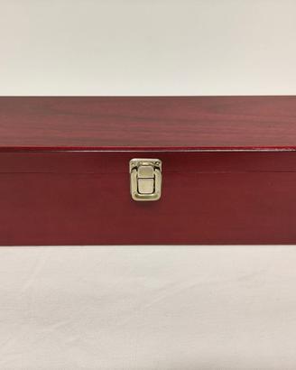 Scatola in legno laccata portabottiglie per vino