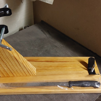Porta Prosciutto Morsa in legno con Coltello