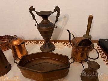 Lotto oggetti Vintage in Rame e Ottone