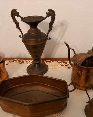 Lotto oggetti Vintage in Rame e Ottone