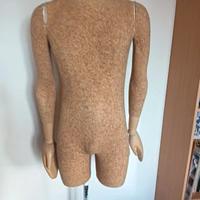 Manichino uomo in sughero con piedistallo