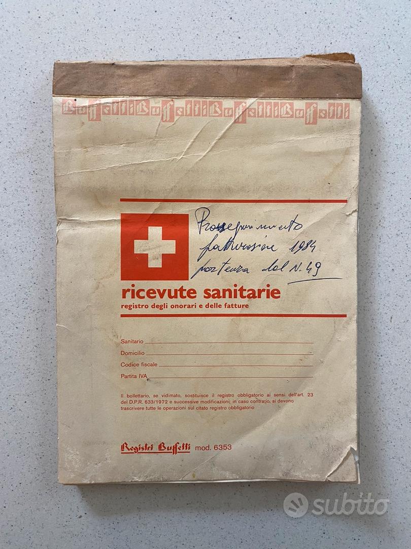 Registro degli oneri e delle fatture sanitarie1984 - Collezionismo In  vendita a Milano