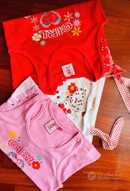 Trio canotte 12 anni: 1 rossa, 1 rosa, 1 bianca 