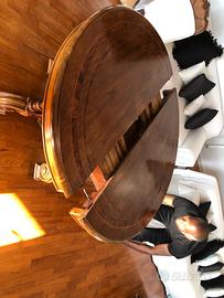 Tavolo ovale allungabile e n. 6 sedie