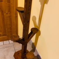 Porta vasi in legno fatto a mano