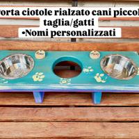 Portaciotole inclinato cani piccola taglia/gatti