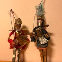 Coppia marionette decorative  pupi siciliani