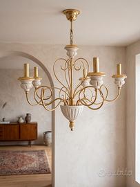 lampadario ferro battuto vintage 