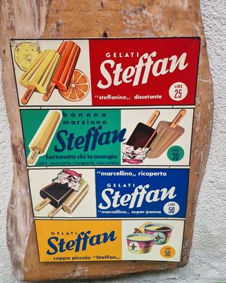 Insegna Tabella Gelati Steffan