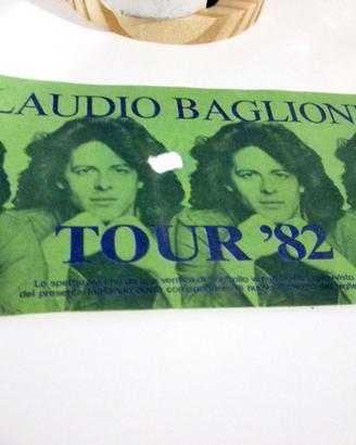 Biglietto concerto "CLAUDIO BAGLIONI - Tour '82"