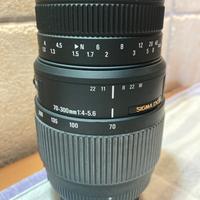 Sigma 70-300 ottica per nikon
