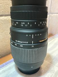 Sigma 70-300 ottica per nikon