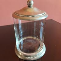 Contenitore etnico in vetro e metallo