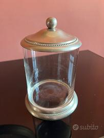 Contenitore etnico in vetro e metallo