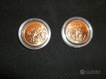 2 sterline d'oro FDC anni 2005 e 2012