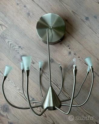 Lampadario con faretti orientabili