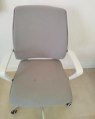 Sedia ufficio HJH  modello ESTRA ergonomica grigia