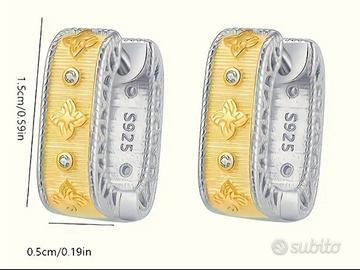 orecchini argento S925 