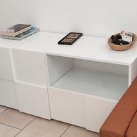 Credenza mobile tv bianco laccato 120x40x60