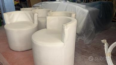 Poltrone Tonde _Divanetti in ecopelle