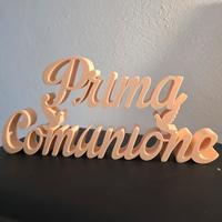 scritta prima comunione stampa 3d