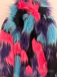 Pelliccia ecologica multicolor XS