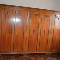 Armadio 6 ante legno con specchi interni