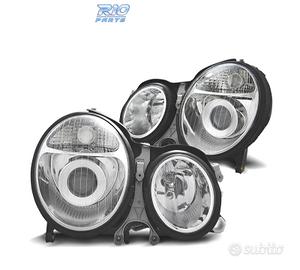 FARI MERCEDES CLASSE E W210 99-02 FONDO CROMATO