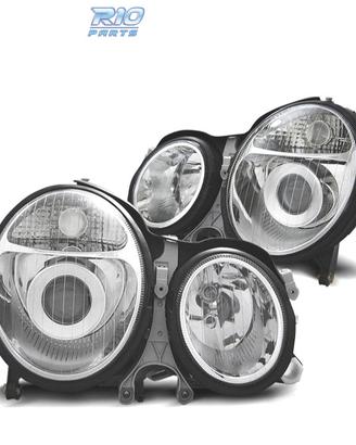 FARI MERCEDES CLASSE E W210 99-02 FONDO CROMATO