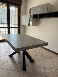 Tavolo moderno 140/200 grigio-nero moderno