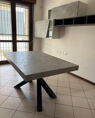 Tavolo moderno 140/200 grigio-nero moderno