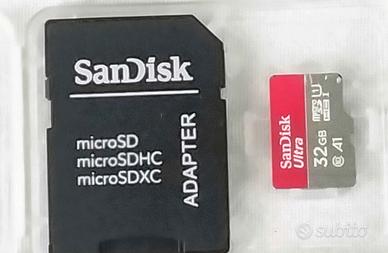 MICRO SD SAN DISK DA 32 GB + ADATTATORE