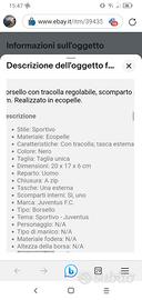 Borsello Juve uomo originale in ecopelle