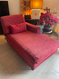 Chaise longue Maistri in velluto