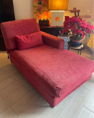 Chaise longue Maistri in velluto
