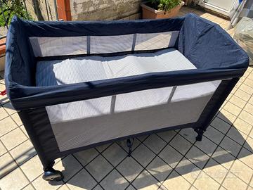 Lettino Brevi blu a quadretti – Come nuovo + Kit